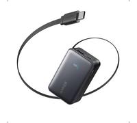 Anker Nano Power Bank caricatore portatile da 10000 mAh con cavo retrattile Anker InstaCord da 70 cm batteria compatta da 45W max, Smart Display, Compatibile con iPhone 16/15/14, iPad, Galaxy, Pixel