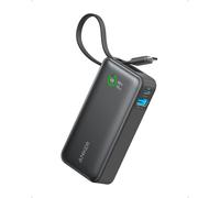 Anker Nano Power Bank Ricarica Rapida, 10000 mAh, con Cavo USB-C Integrato, PD 30 W, Potenza Massima con 1 USB C 1 USB-A, Compatibile con iPhone 16 Pro Max, MacBook, Samsung, iPad e Molto Altro (Nero)