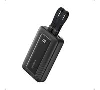 Anker Power Bank 10000mAh 30W, Caricabatterie Portatile Veloce, con Cavi USB-C e Lightning Integrati e Certificati MFi, 1C1A per iPhone 17 Pro Max/Serie 16-12, MacBook, Galaxy(Nero)