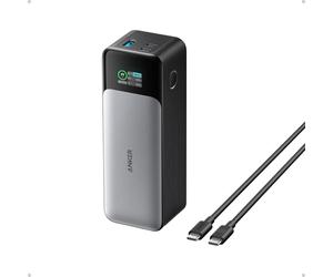Anker Power Bank Ricarica Rapida 24000mAh 737 PowerCore 24K (Nero) | Batteria Esterna con 3 Porte USB, Potenza 140W, Display Digitale, Compatibile con iPhone 17 pro Max/16/15, Samsung, MacBook