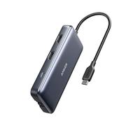 Anker PowerExpand Adattatore USB-C 8 in 1, USB-C Media Hub, Dual 4K HDMI, 100 W Power Delivery 1 Gbps Ethernet 2 porte dati USB 3.0, lettore di schede di memoria SDµSD per MacBook Pro, Pixelbook e