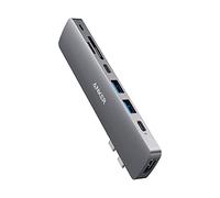 Anker PowerExpand Direct - Adattatore USB-C 8 in 2, hub USB-C per MacBook con porta USB-C multifunzione, 4K HDMI, USB-C e USB-A 3.0, schede di memoria SD/microSD, porta audio Lightning