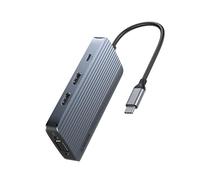 Anker PowerExpand Hub USB-C 8 in 1, triplo schermo, 2 porte HDMI 4K, 1 VGA 1080P, 100 W PD, 4 porte USB (1 USB-C 5 Gbps, 3 USB-A 5 Gbps), ad alta velocità, compatibile con MacBook, Windows
