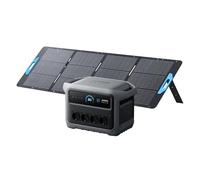 Anker SOLIX C1000 Gen 2 stazione di energia portatile con pannello solare da 200W, generatore solare da 2000W (picco 3000W), ricarica completa in 49 minuti, batteria LiFePO4 da 1024Wh per backup domes