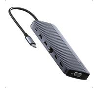 Anker USB-C Hub (14-in-1, Triple Display), HDMI 4K 60 Hz, potenza massima 100 W, porte dati USB-C e USB-A da 5 Gbps, per MacBook, Lenovo, Dell XPS, laptop HP e altri (caricabatterie non incluso)