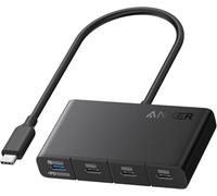 Anker USB-C Hub, hub display USB 3.2 veloce da 10 Gbps, hub da USB-C a 4 porte con PD-IN da 100W max per MacBook Pro, iPad, iPhone 15, Surface Pro, Dell e altro