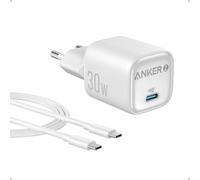Anker Zolo Caricatore USB C da 30W Compatto con Tecnologia GaN Controllo della Temperatura Avanzato, Design Compatto e Ricarica 3 Volte Più Veloce, Compatibile con iPhone, iPad, Samsung, Pixel e Altri