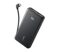 Zolo Power Bank 10000 mAh 22,5 W Banca di alimentazione a ricarica rapida con cavo USB-C incorporato [Certificato CCC]