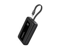 Anker Zolo Power Bank, 10000mAh 30W High Speed Portable Charger with Built-in USB-C Cable, 1 USB-C Cable, 1 USB-A for iPhone 16/16 Pro/16 Pro Max/16 Plus, MacBook, Galaxy, iPad and More