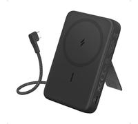 Anker Zolo Power Bank Magnetico, Caricabatterie Portatile da 10.000mAh con Ricarica Rapida da 30W Max, Batteria con Cavo USB-C Integrato e Supporto Regolabile, per iPhone 15/14 Series, AirPods e Altro