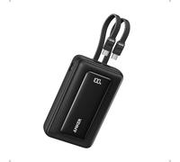 Anker Zolo Power Bank, Ricarica Rapida Fino a 45W, Batteria da 20.000mAh, Due Cavi USB-C Integrati, Porte USB-C e A, per iPhone 17/17 Pro max/16/15, Samsung, MacBook, iPad ecc.