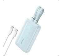 Anker Zolo Powerbank, cavo TipoC e Lightning integrato, 10000 mAh, ricarica rapida da 30 W, certificazione MFI, compatto e portatile, compatibile con iPhone 11/12/13/14/15 e Samsung Serie e Andrioid