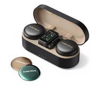 AnkerWork M650 Microfono lavalier wireless, cancellazione rumore professionale, cover magnetiche colorate, pickup qualità 2 canali, trasm. 200 m, batteria 15 h, facile uso, live stream, vlog, interv.