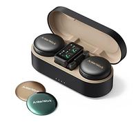 AnkerWork M650 microfono senza fili Lavalier, cancellazione professionale del rumore, copertina magnetica, acquirente a 2 canali, batteria da 15 K, vlog e live stream, non adatto per conferenze