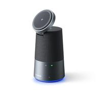 AnkerWork S600 vivavoce all-in-one, altoparlante Bluetooth con microfono, ricarica wireless Qi 15W, cancellazione rumore AI, supporto magnetico 70°, suono 360°, batteria