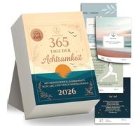 ANKERzeit - Calendario a strappo 2026 giornaliero - Calendario 2026 per 365 giorni di consapevolezza e ispirazione - Calendario di rimozione 2026 quotidiano detti, esercizi e suggerimenti per un anno
