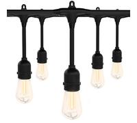 Ankey Catena Luminosa Esterno 10M S14, Vintage Catena Luci Stringa con 10 E27 LED Lampadine, Impermeabile IP65 Catena Luci Esterni Interni per Giardino, Balcone, Feste, Matrimoni 2700K Luce Calda