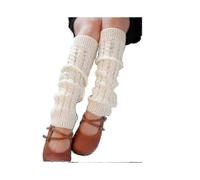 Ankg Knitted Leg Cable Knitted Crochet High Leg Sock Boot For