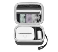 ANKHOH Label Maker Case for Memoking T02/Phomemo M02/M02S/M02 Pro/Q30S/ Ponek Mini Pocket Printer, Portable Sticker Printer Storage Holder Organizer Bag Paper&USB Cables, Box Only (Black)