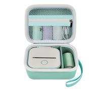 ANKHOH Label Maker Case for Memoking T02/Phomemo M02/M02S/M02 Pro/Q30S/ Ponek Mini Pocket Printer, Portable Sticker Printer Storage Holder Organizer Bag Paper&USB Cables, Box Only, verde, Case Only
