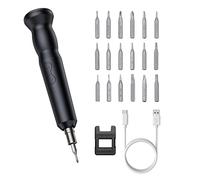 Ankilo Mini cacciavite elettrico, 21 in 1 set di cacciaviti elettrici di precisione con 18 punte e cavo USB, kit di strumenti di riparazione magnetici portatili con luci LED per telefono