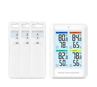 Ankilo Termometro Ambiente Interno con 3 Sensori da Esterno, Wireless Termometro Digitale Igrometro Umidità Casa 100m Range with Retroilluminazione, Icona Comfort Tendenza