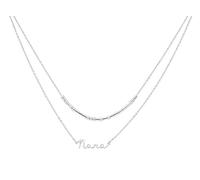 Ankiyabe Collana a doppio strato con scritta "I Love You Morse Code" con ciondolo a forma di Nana Gigi Mimi, gioiello per la nonna, standard, Metallo, Non pietra preziosa