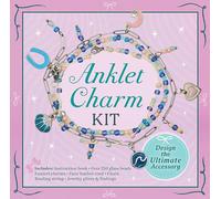 Anklet Charm Kit: Design the Ultimate Accessory-Includes: Instruction book, Over 250 glass beads, Enamel charms, Faux leather cord, Chain, Beading string, Jewelry pliers & findings