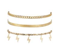 Anklet Foot Geometry Chain Ankle Summer Bracelet Lightning-Pendant Charm Sandals Barefoot Beach Foot Bridal Jewelry A048 Dexterous and professional