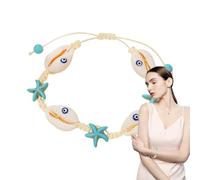 Anklets Boho per donne, bracciali alla caviglia per donne - Braccialette impermeabili fatte a mano gioielli con shell di mare - Gioielli estetici per le vacanze, Sea, Hawaiian, matrimonio