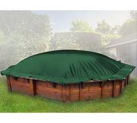 ANKO PLANEN AirDeluxe copertura piscina gonfiabile ottagonale, telo copripiscina in telone da camion 680 g/m² (1360 g/m²) - copertura invernale resistente (350cm x 350cm, Verde RAL6005)