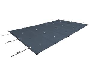 ANKO PLANEN Telo protettivo per piscina per la massima sicurezza, 680 g/m², in PVC, per tutte le stagioni, per l'estate e l'inverno, senza aste (5,5 m x 10,5 m, antracite RAL7016)