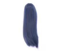 ANKROYU 1/4 bambola parrucca con giuntura bambola lunga parrucca dritta dritta morbida a temperatura ad alta temperatura parrucca di stile fai -da -te per di raccolta da 7 a 8 pol (Blu)