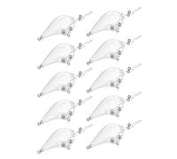 ANKROYU 10 pce esche di crankbait, 9,5 cm Tackle di pesca all'esca dura non dipinta con pesi costruiti, esca trasparenti che creano kit per i pescatori