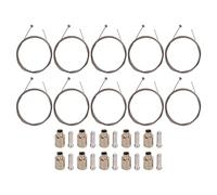 ANKROYU 10 pezzi bici bici set di cavi freno in acciaio inossidabile Filo interno con tappi terminali e porri rusti di freno arrugginiti per accessori per biciclette Mountain BMX R