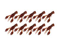 ANKROYU 10 pezzi realistici esche da pesca morbide esche in PVC Crawdad gamberetti artificiali esche da pesca per basso design realistico per pesca in acqua dolce salata 5,5 cm (Un pacchetto da dieci)