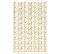 ANKROYU 100 fermagli per carta premium a forma di penna dorata, fermagli decorativi per agenda, segnapagina multiuso per l'organizzazione di uffici e case, fermagli per cavi ricope