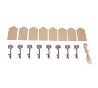 ANKROYU 12 pezzi di tastiera vintage a forma di tastiera a forma di bottiglia set di portachiavi in lega di rame con etichette perfette per i bomboniere del matrimonio regali