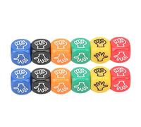 ANKROYU 12 pezzi sasso gioco forbici gioco dadi set 6 lati 6 colori 20mm dadi per indovinare le dita per adulti giochi di festa in famiglia