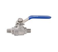 ANKROYU 2 pezzi 1/4 in valvola a sfera in acciaio inossibile NPT, controllo manuale del filo maschio DN8 per le linee del vapore dell'olio d'acqua, 1000 WOG Valutazione