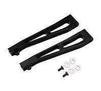 ANKROYU 2 pezzi in alluminio in lega anteriore sospensione superiore brani anteriore swing in alto swing per JLB 1/10 Car Truck Series (NERO)