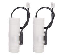 ANKROYU 2 pezzi interruttore sensore flusso acqua plastica tipo gravità FS G1/2 pollici doppia filettatura maschio alta sensibilità durevole per controllo pompa di circolazione acq