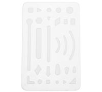 ANKROYU 27 fori che cancellano lo scudo multiuso multiuso di modelli di disegno del modello di disegno per gli architetti artisti designer 3 stili in acciaio inossidabile arancione (Trasparente)