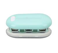 ANKROYU 3 Hole Puncher Heavy Duty Portable Manual Paper Punch Tool with Precise Positioning for Office Home Use ABS Iron Material (Verde)