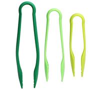 ANKROYU 3 pezzi set pinze da in plastica PP clip per verdure pinze da bistecca per barbecue insalata grigliate frittura cottura verde durevole multiuso