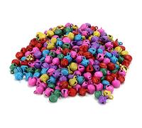 ANKROYU 300 pezzi colorati piccoli Jingle Bells Mini campanelli artigianali con foro per gioielli fai da te Decorazioni natalizie Confezioni regalo Forniture per feste Decorazioni (Colorato)