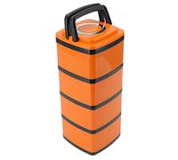 ANKROYU 304 Stainless Steel Insulated Box Leakproof Stackable Japanese Insulated Lunch Box for Students Office Workers (Quattro strati 2.9L)