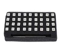 ANKROYU 36 Pezzi Timbro in Pelle Modello Numero Alfabeto Punzoni Strumenti per Intaglio con Manico Kit Fai da Te per Giacche in Pelle Borse Cinture Portafogli Acciaio Legato da 3,5