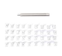 ANKROYU 36PCS Alphabet Number Stamp Punch Set Premium Stainless Steel Leather Craft Stamping Tool Kit for DIY Leather Projects Metal Wood Engraving (Alfanumerico 6mm)