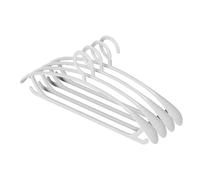 ANKROYU 4 grucce per abiti a spalla larga, antitraccia, antiscivolo, in plastica, per riporre armadi, resistenti, leggere, salvaspazio. (Rosa) (Blu) (Crema) (Bianco)